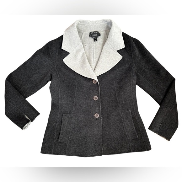 St John wool cashmere gray jacket - Picture 1 of 10